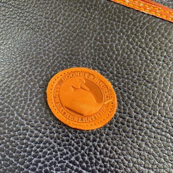 Dooney & Bourke Navy and Tan Leather Briefcase - Picture 8 of 15